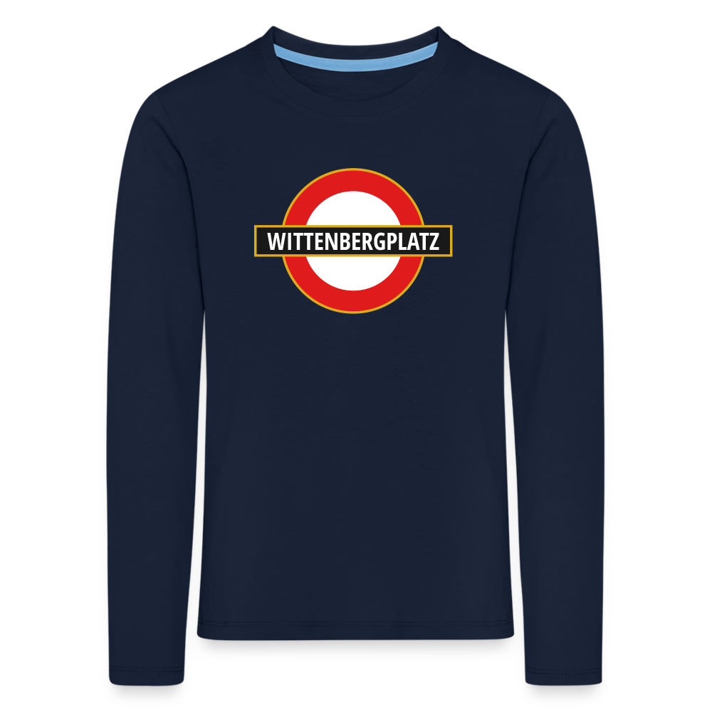Wittenbergplatz - Kinder Langarmshirt - Navy