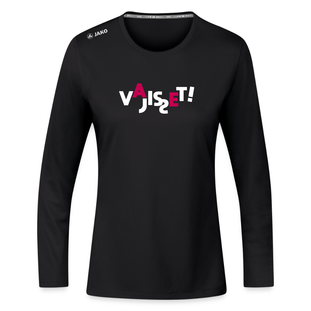 VAJISSET - Frauen Sport Langarmshirt - Schwarz