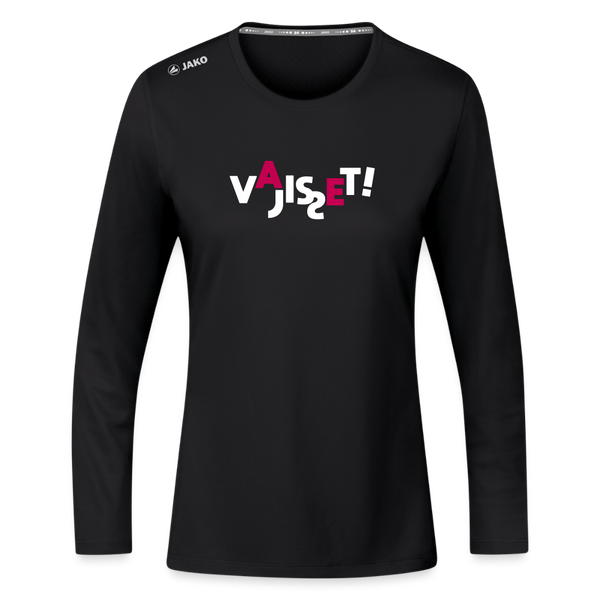 VAJISSET - Frauen Sport Langarmshirt - Schwarz