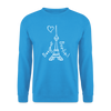 Eiffelturm in Berlin Bonjour - Unisex Pullover - Meeresblau