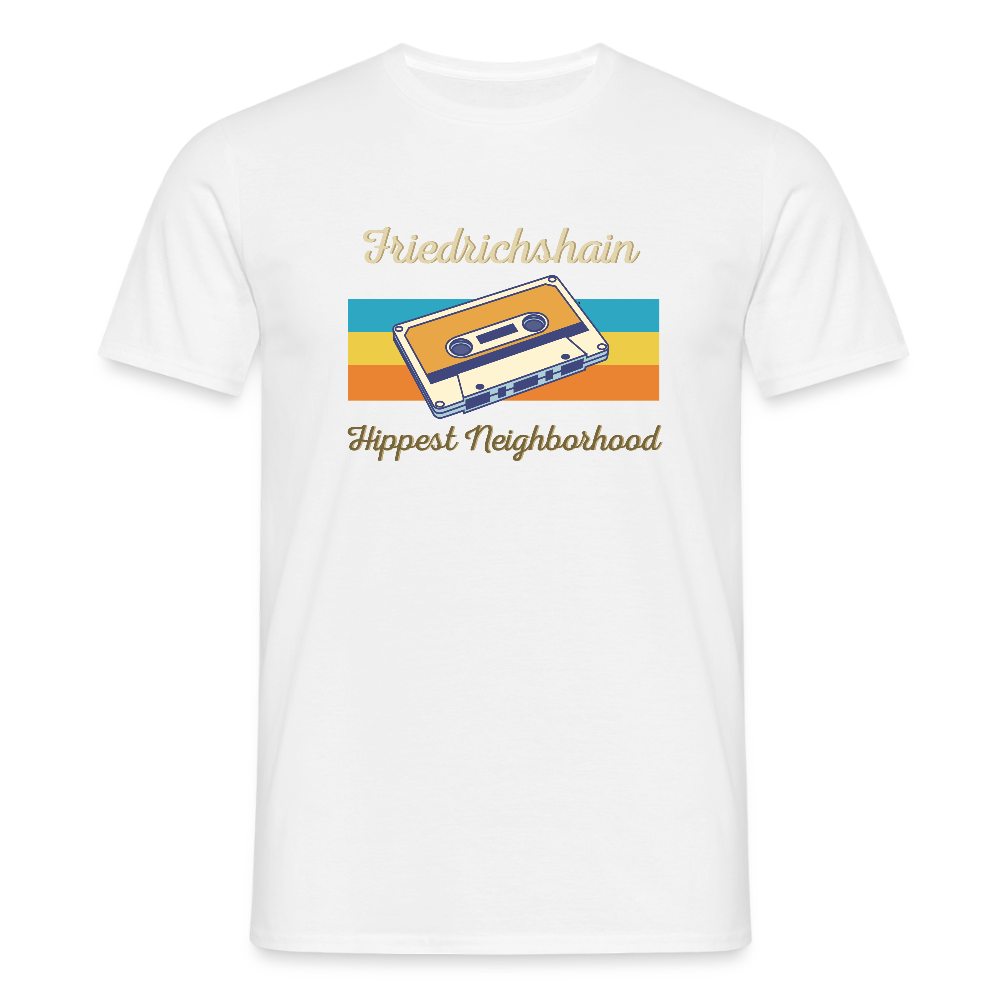 Friedrichshain Hippest Neighborhood - Männer Premium T-Shirt - Weiß