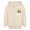 Juten Morjen, Backfeifenjesichta! - Baby Bio Zip Hoodie - Weißgrau