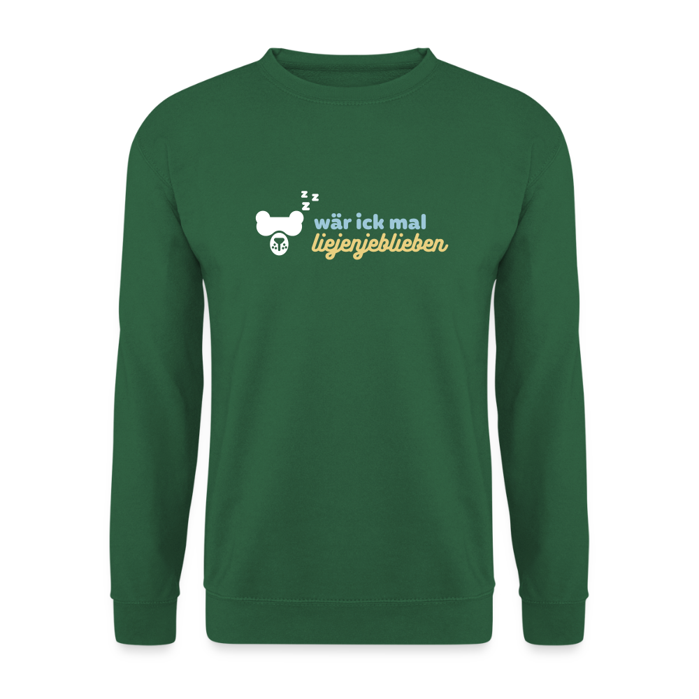 wär ick mal liejenjeblieben - Unisex Pullover - Grün