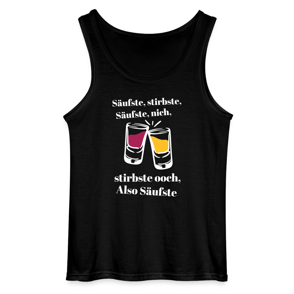 Säufste - Männer Tank Top - Schwarz