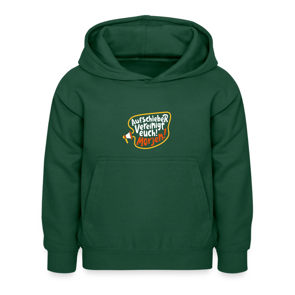 Aufschieber vereinigt euch! Morjen! - Kinder Hoodie - Flaschengrün