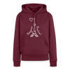 Eiffelturm in Berlin Bonjour - Frauen Premium Hoodie - Burgunderrot