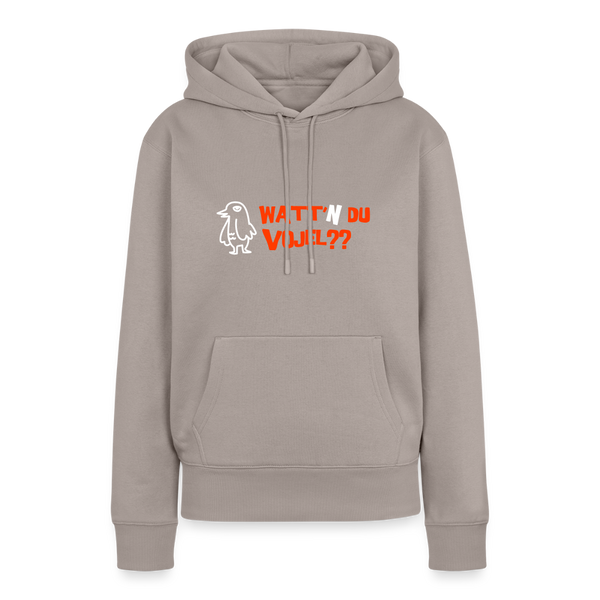 Watt'n du Vojel - Frauen Premium Hoodie - Taupe