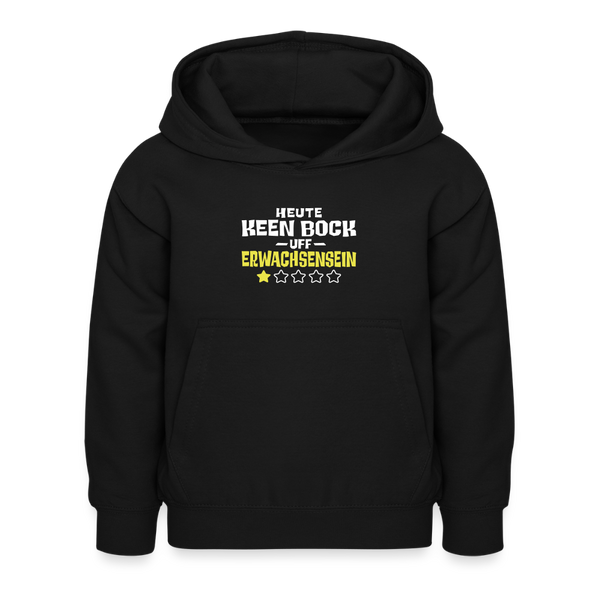 Keen Bock uff Erwachsensein - Kinder Hoodie - Schwarz