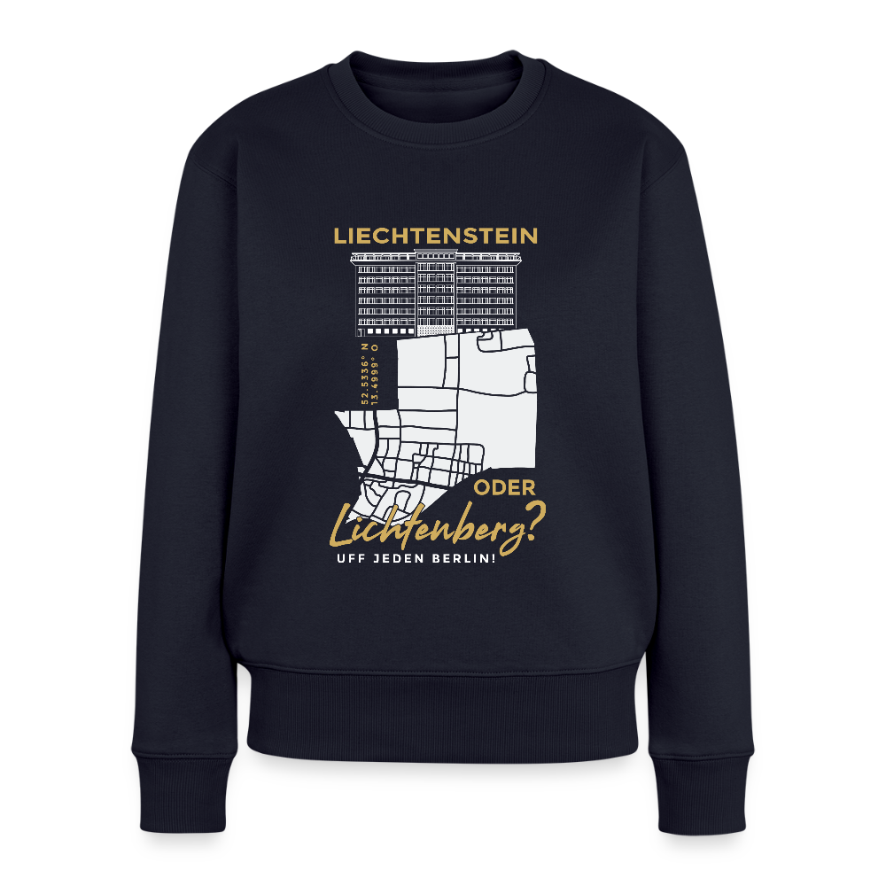 Liechtenstein oder Lichtenberg - Frauen Premium Pullover - Navy