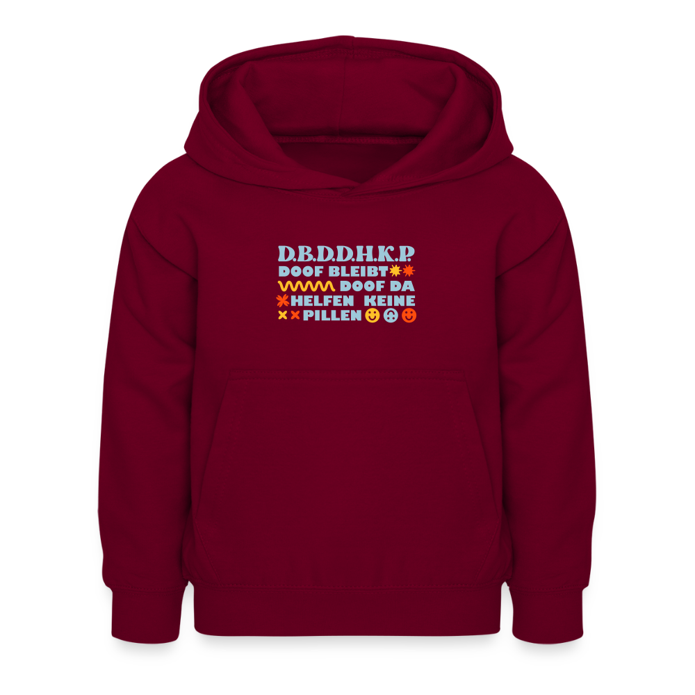 d.b.d.d.h.k.P - Kinder Hoodie - Bordeaux