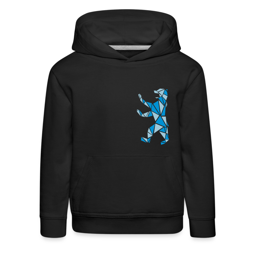Berliner Bär Geometrie - Kinder Premium Hoodie - Schwarz