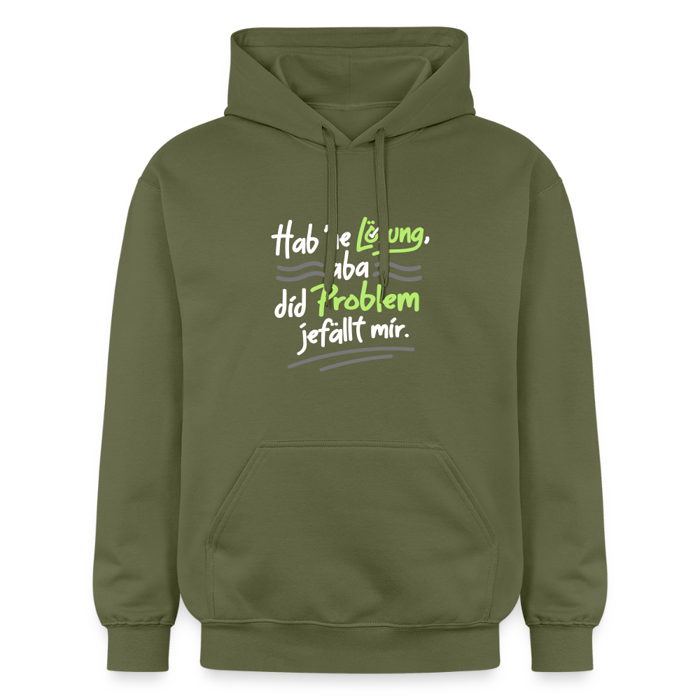 Hab 'ne Lösung, aba did Problem jefällt mir. - Hoodie - Militärgrün