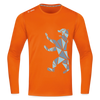 Berliner Bär Geometrie - Männer Sport Langamshirt - Neonorange