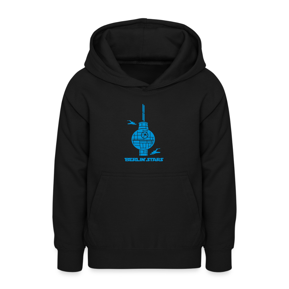 Berlin Stars - Blau - Teenager Hoodie - Schwarz