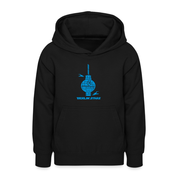Berlin Stars - Blau - Teenager Hoodie - Schwarz