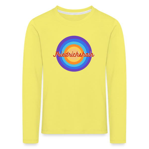 Friedrichshain Retro - Kinder Langarmshirt - Gelb