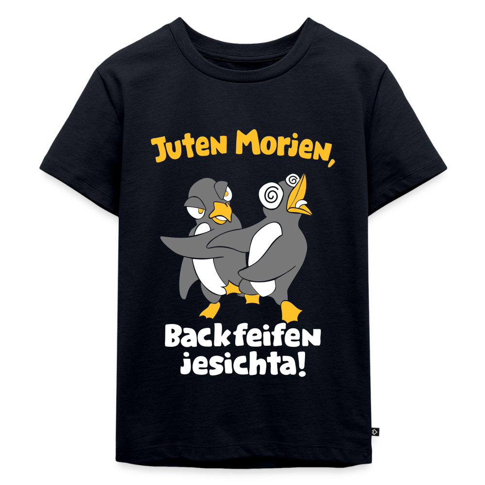 Juten Morjen, Backfeifenjesichta! - Kinder Premium T-Shirt - Navy