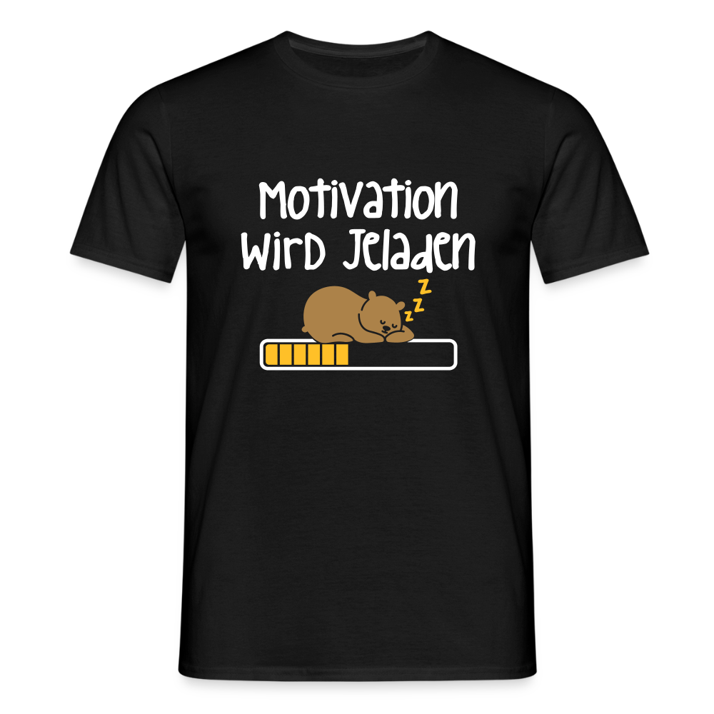 Motivation Wird Jeladen Warten - Männer Premium T-Shirt - Schwarz