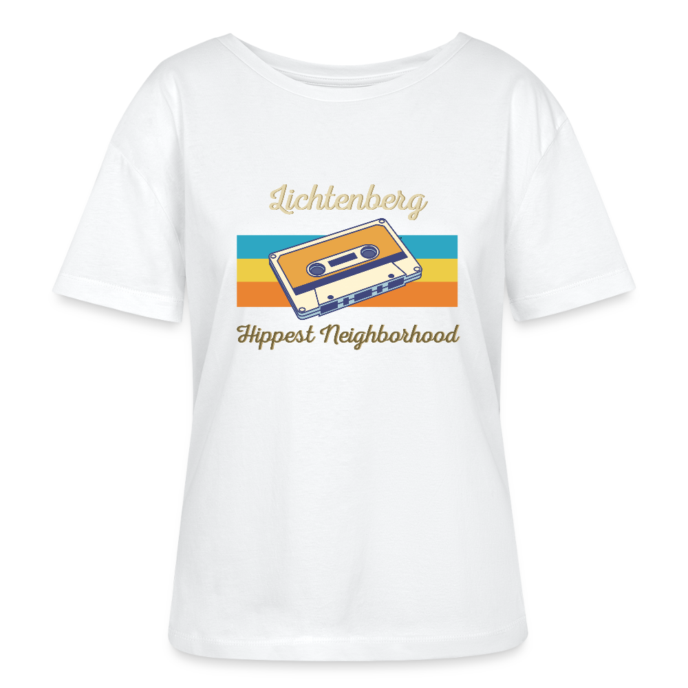 Lichtenberg Hippest Neighborhood - Relaxed Rundhals Frauen Bio-T-Shirt - Weiß