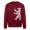Berliner Bär im Netz - weiß - Unisex Bio Sweatshirt - Burgunderrot