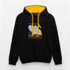 Stockholm oder Steglitz - Kontrast Hoodie - Schwarz/Gold