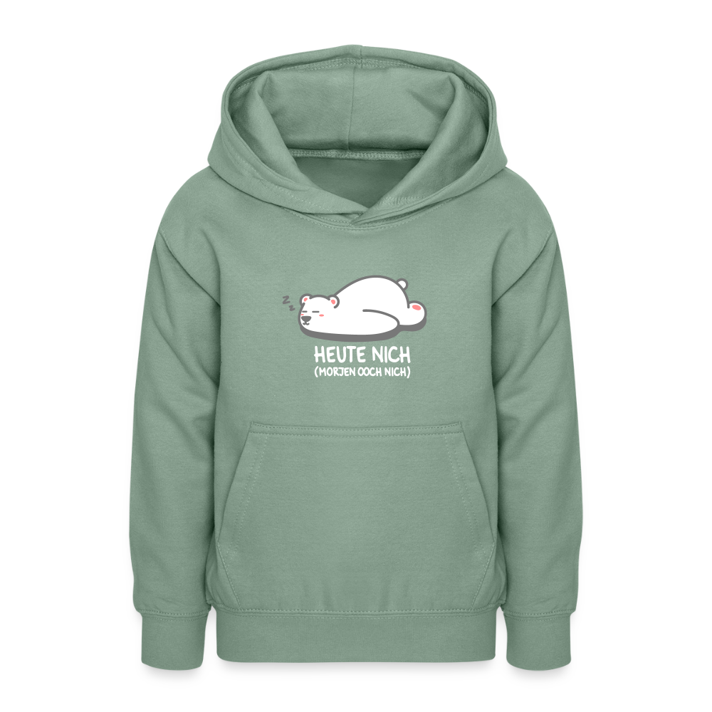 Heute nich! - Teenager Hoodie - Graugrün