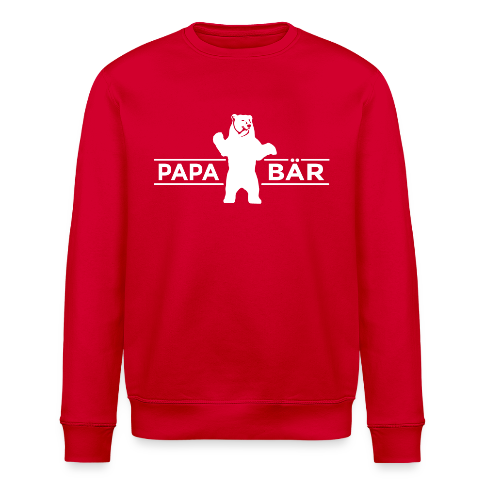 Papa Bär - Unisex Bio Sweatshirt - Rot