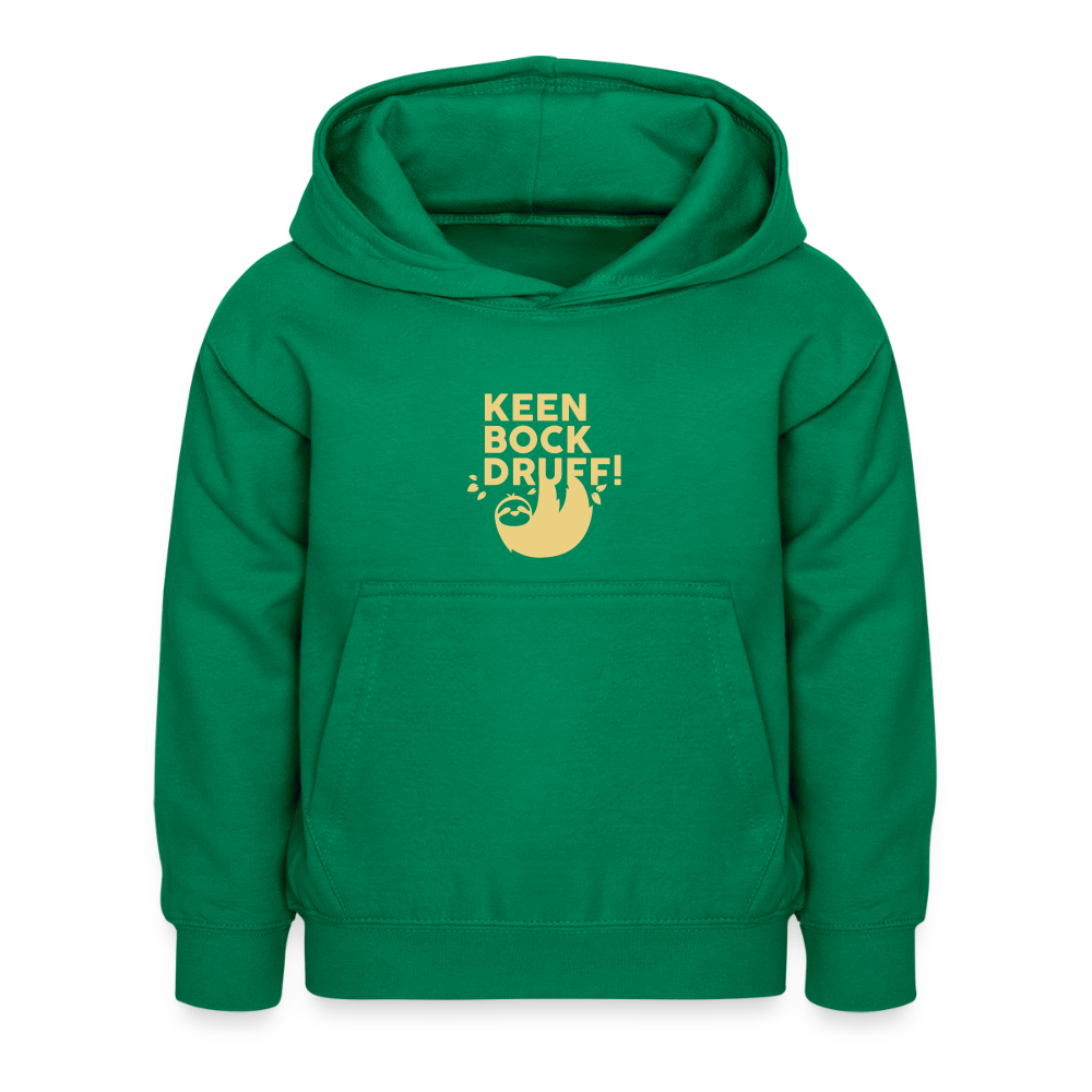 Keen Bock druff! - Kinder Hoodie - Kelly Green