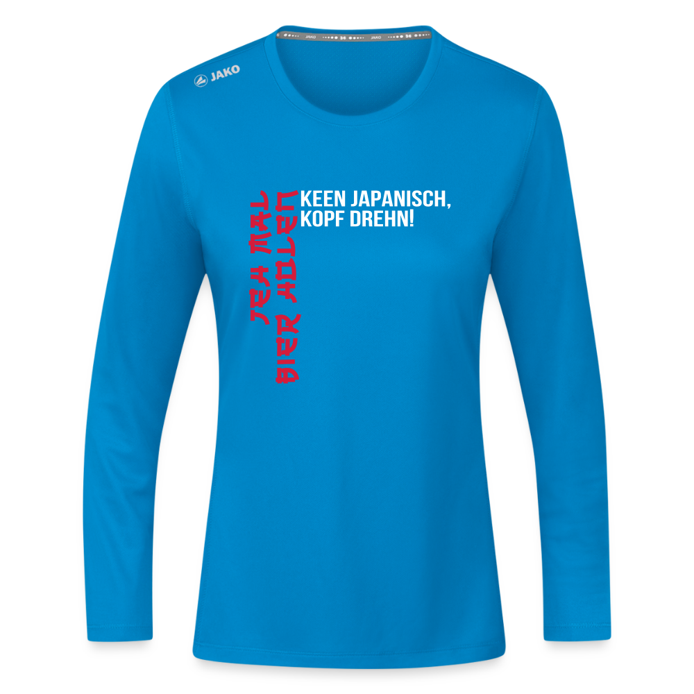 Jeh mal Bier holen! - Frauen Sport Langarmshirt - Saphirblau
