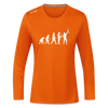 Evolution - Frauen Sport Langarmshirt - Neonorange