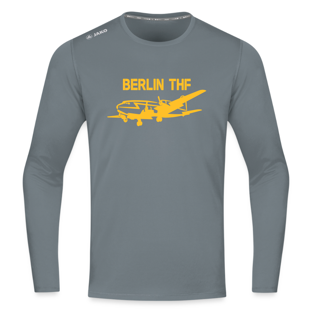 Berlin THF - Männer Sport Langamshirt - Grau