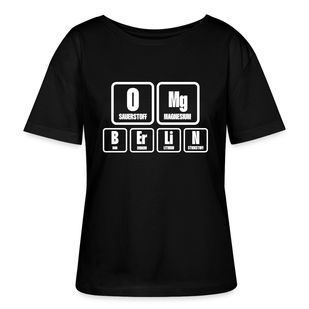 OMG Berlin - Relaxed Rundhals Frauen Bio-T-Shirt - Schwarz