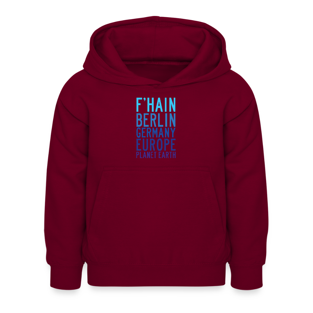 F'hain - Planet Earth - Kinder Hoodie - Bordeaux