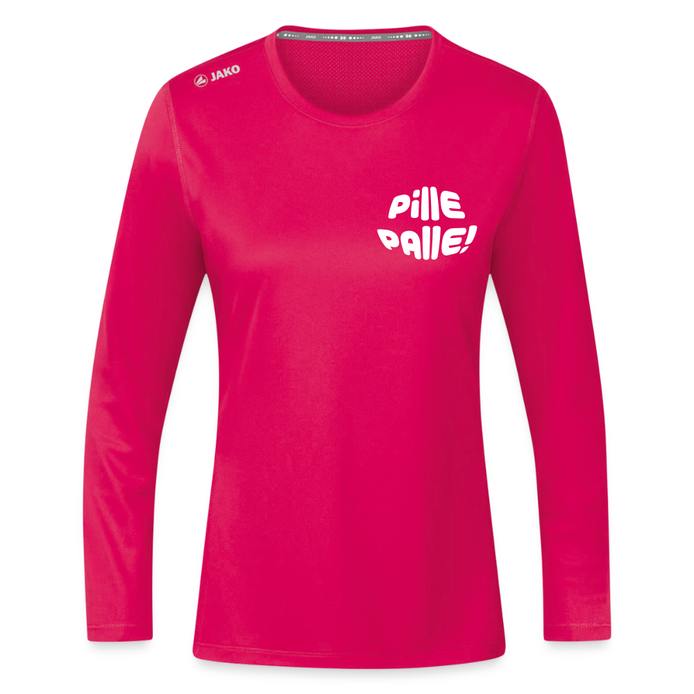 Pille Palle - Frauen Sport Langarmshirt - dunkles Pink