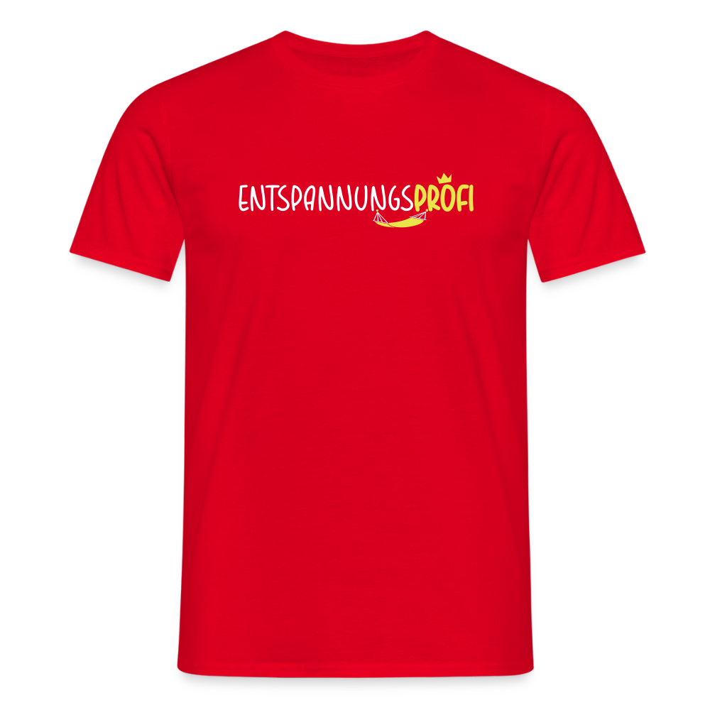 Entspannungsprofi - Männer Premium T-Shirt - Rot