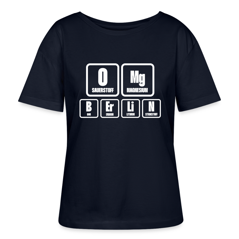 OMG Berlin - Relaxed Rundhals Frauen Bio-T-Shirt - Navy