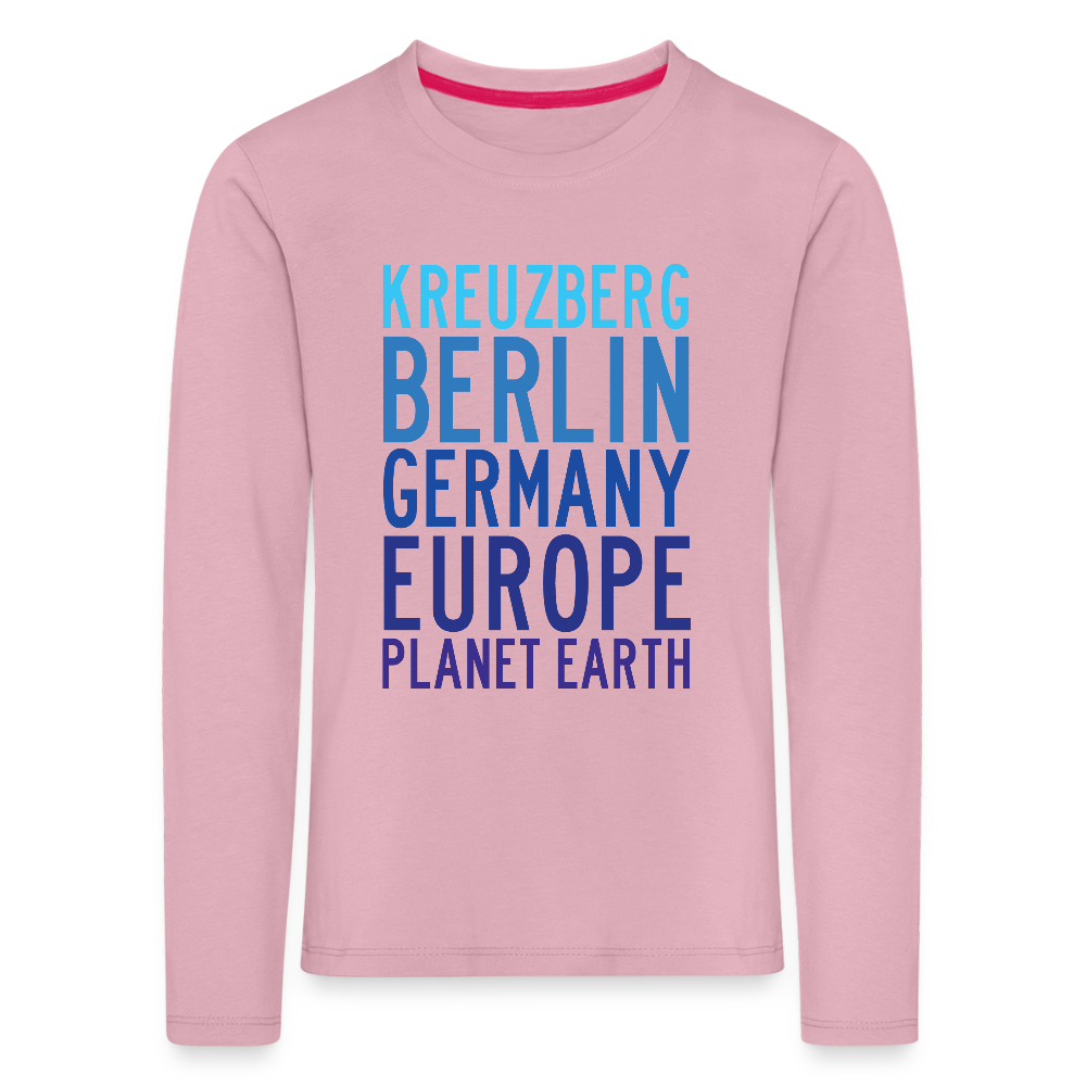 Kreuzberg - Planet Earth - Kinder Langarmshirt - Hellrosa
