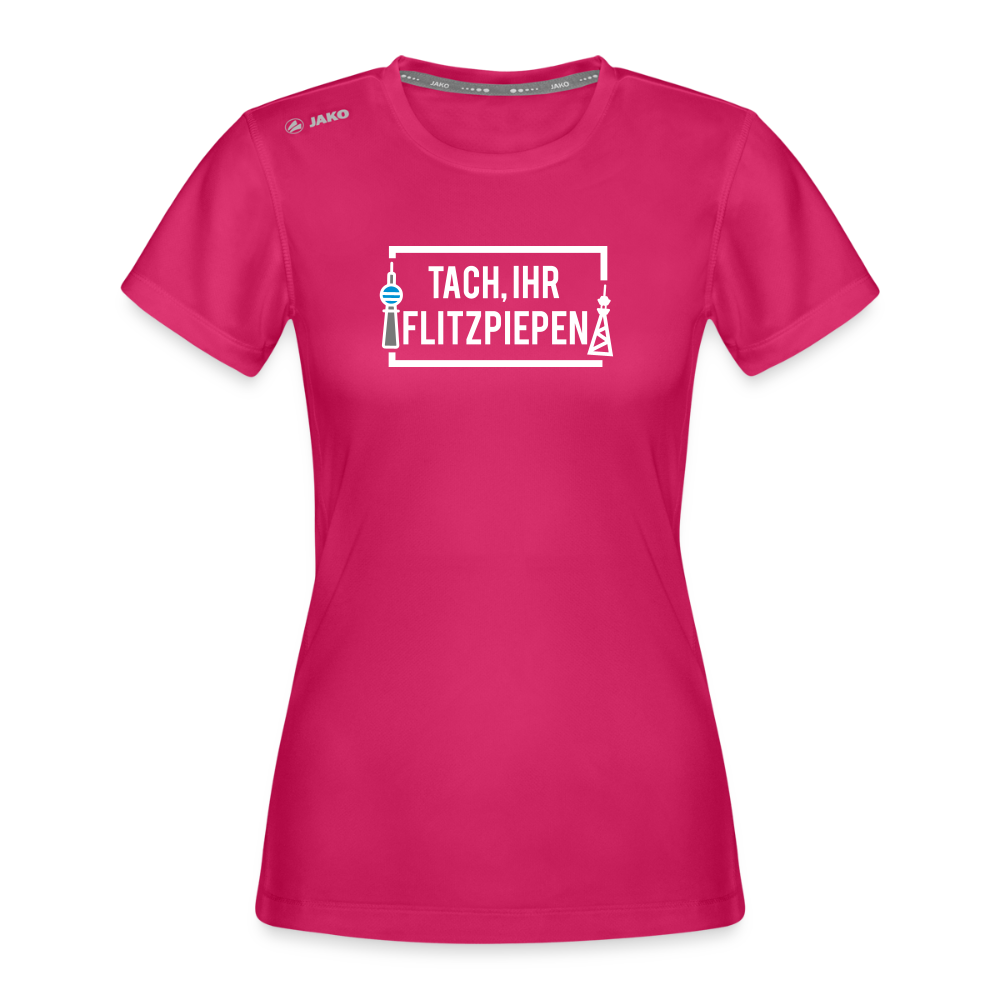 Tach ihr Flitzpiepen - Frauen Sport-Shirt - dunkles Pink