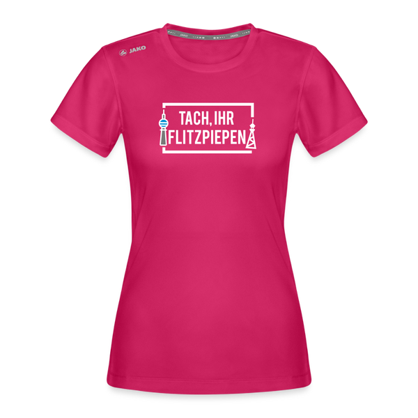 Tach ihr Flitzpiepen - Frauen Sport-Shirt - dunkles Pink