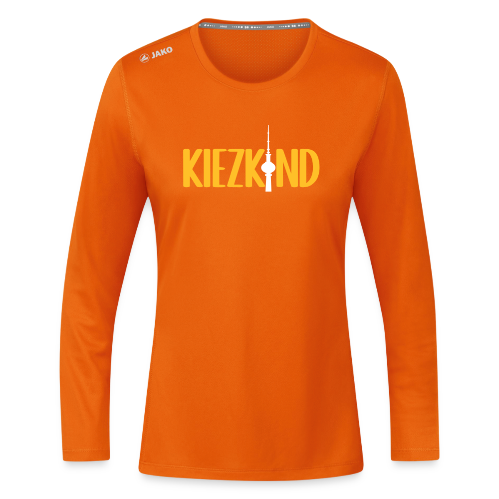 Kiezkind - Frauen Sport Langarmshirt - Neonorange