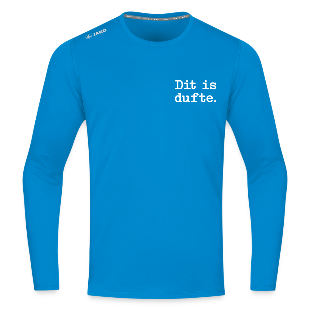 Dit is dufte - Männer Sport Langamshirt - Saphirblau