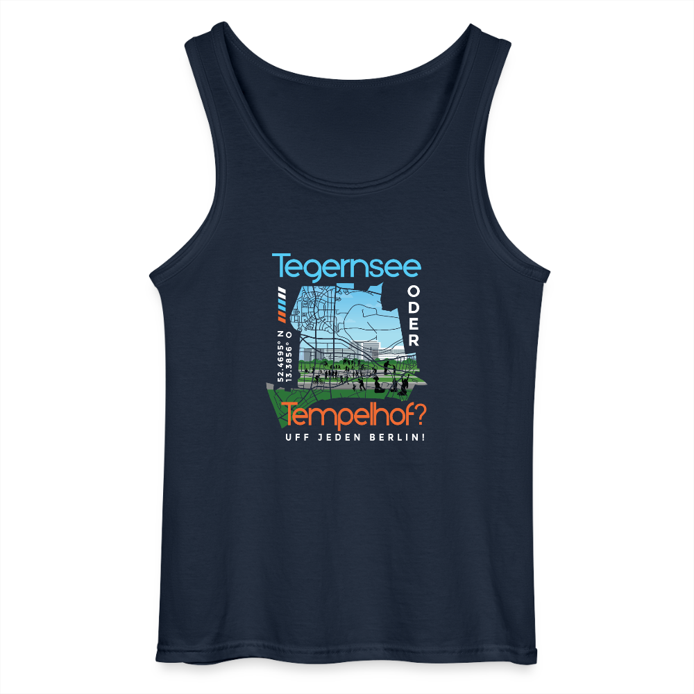 Tegernsee oder Tempelhof - Männer Tank Top - Navy