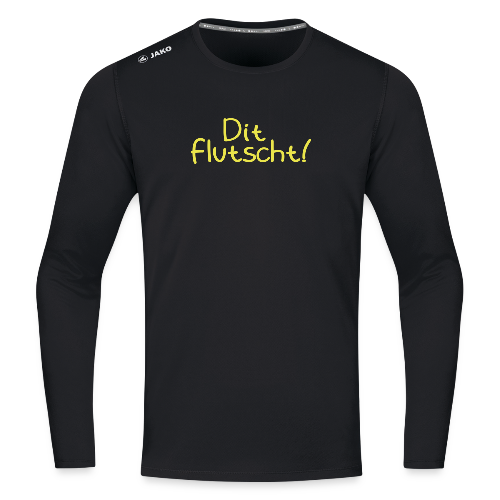 Dit flutscht! - Männer Sport Langamshirt - Schwarz