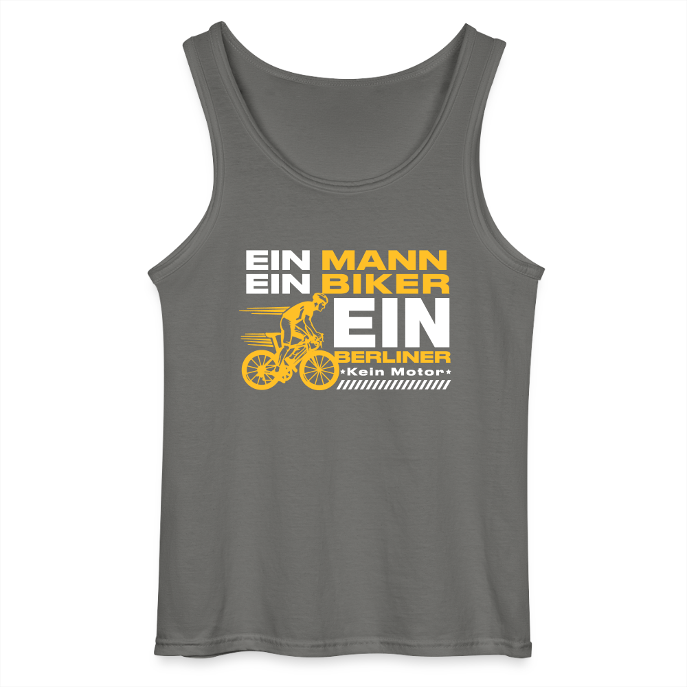 Ein Mann, Ein Biker, Ein Berliner - Männer Tank Top - Anthrazit