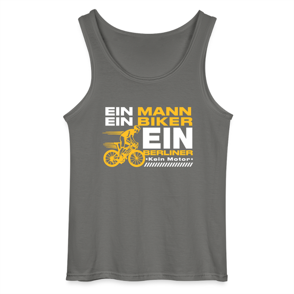 Ein Mann, Ein Biker, Ein Berliner - Männer Tank Top - Anthrazit