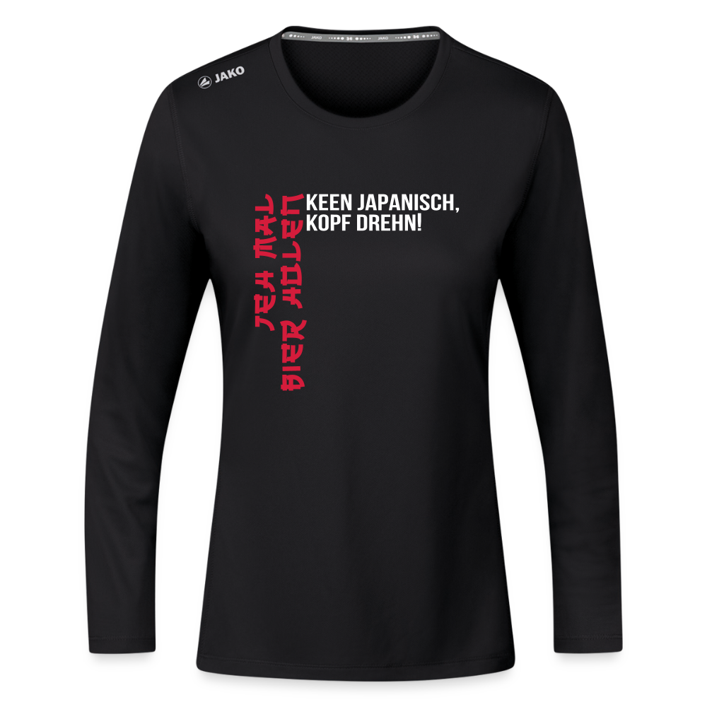 Jeh mal Bier holen! - Frauen Sport Langarmshirt - Schwarz