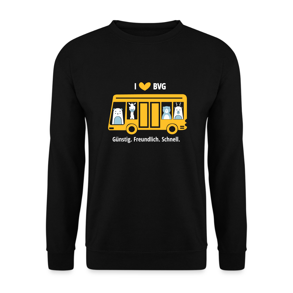 I love BVG - Unisex Pullover - Schwarz