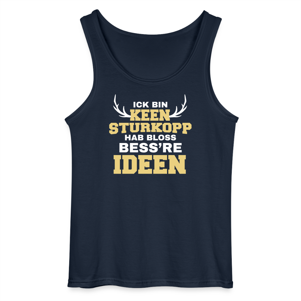 Ick bin keen Sturkopp - Männer Tank Top - Navy