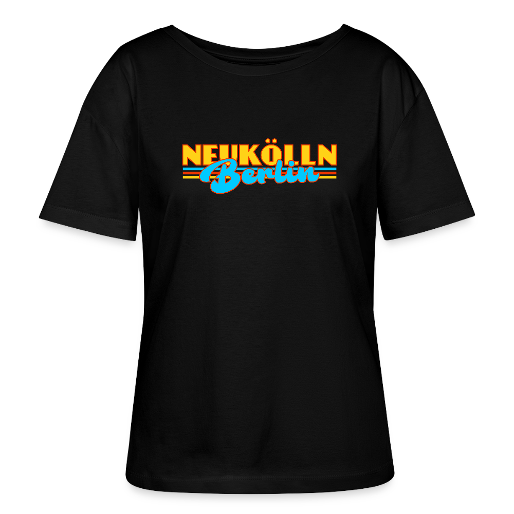 Neukölln Berlin Retro - Relaxed Rundhals Frauen Bio-T-Shirt - Schwarz