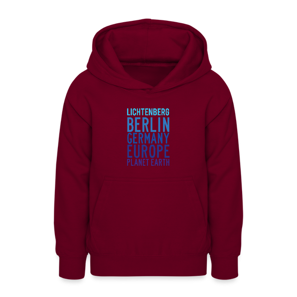 Lichtenberg Planet Earth - Teenager Hoodie - Bordeaux